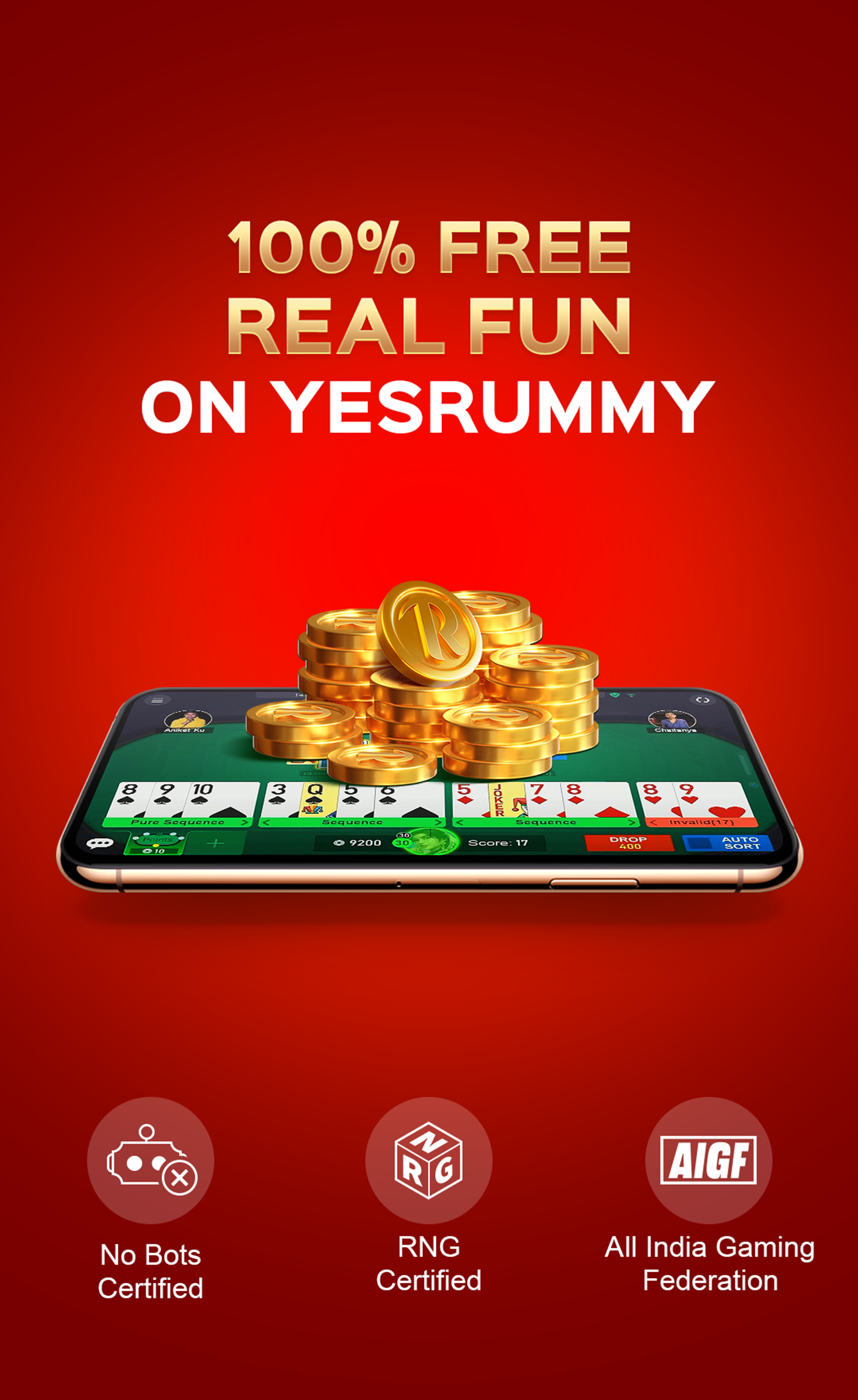 100% FREE REAL FUN ON YESRUMMY
